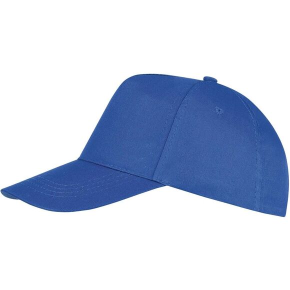 SOLS Unisex Buzz 5 Panel Baseball Cap / Royal Blue - Picture 3 of 5